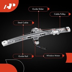 Power Window Regulator with Motor Replacement for BMW Rear Passenger Side (RH)