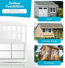 2 Pack Shed Windows 14×21–Tempered Glass Flush Mount for Chicken Coop,Barn