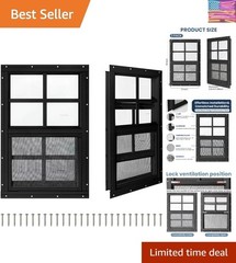 2 Pack Shed Windows,12″ x 18″ Small Sliding Windows,Flush Mount Windows with …