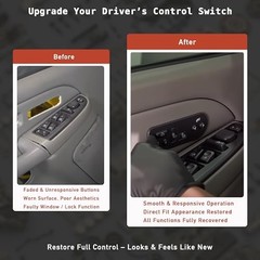 Front Driver Side Master Power Window Switch 15883323 Compatible with Cadillac