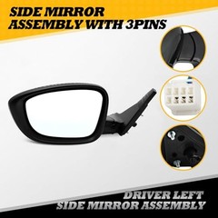 Driver Power Side Mirror Assembly Compatible with Accord LX Sport 1.5T Left