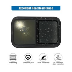 Horizontal RV Window, Tinted Sliding with Net Screen and Trim Ring | 21″ W x …