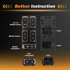 Front Left Driver Side Power Window Switch for Lincoln Town Car 2003-2008