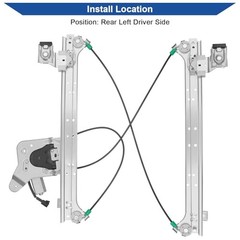 741-578 Rear Driver Side Power Window Regulator with Rear Left Driver Side