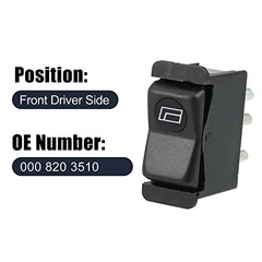 2pcs Power Window Switch Front Driver Side Power Window Master Control Switch