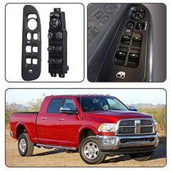 Power Door Window Switch+Bezel Master Control Compatible with 2002-2009 Dodge
