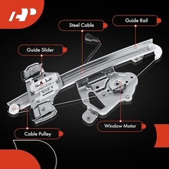 Electric Power Window Regulator with Motor Compatible Rear Driver Side (LH)