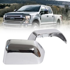Chrome Plated Mirror Covers Caps Fit for Ford Super Duty 2017-2025 F-250 F-350 2