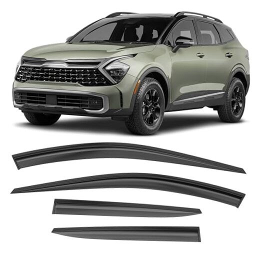 Shatterproof Taped-On Window Deflectors for Kia Sportage For 2023-2025 Sportage