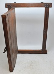 Antique Wooden Wall Décor Window Panel With Frame Original Old Hand Carved
