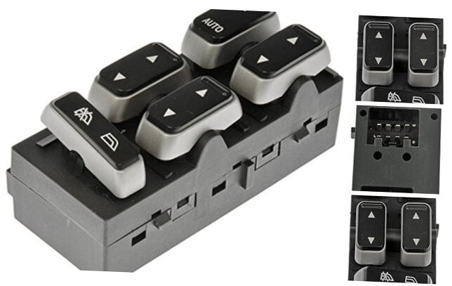 901-326 Front Driver Side Power Window Switch 5 Button Compatible with Select