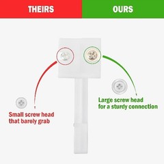 Heavy Duty RV Side Curtain Hold Down Hooks, White 4 Pack, Fits Tr Size: 4 Pack