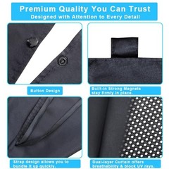 2-Pack Magnetic Car Window Shades – Double Layer UV Protection for Side