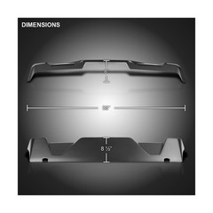 Spec-D Tuning Matte Black ABS Cab Roof Spoiler for 2015-2020 Ford F150 Models