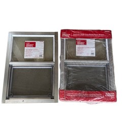 TWO Project Source Aluminum Single Hung Window 14 x 21 in Silver Insect Screen