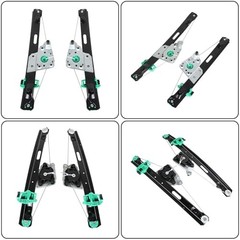 2PCS Power Window Regulator Rear Row Left and Right Without Motor Replacement