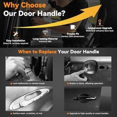 1pc Front Driver Left Side Black Exterior Door Handle w/Key Hole Compatible