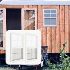 2 Pack 24″ x 27″ Flush Mount Shed Windows with Tempered Glass for Any Space