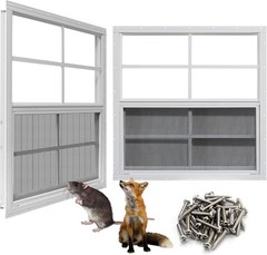 Upgraded Shed Windows 2 Pack, 30″ X 36″ Windows with Tempered Glass and Stainles