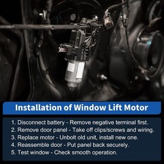Rear Left Driver Side Power Window Lift Motor for Nissan Titan Pickup 2004