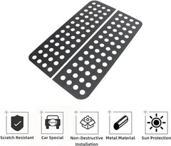Rear Door Window for JK Unlimited 2007-2017 , Aluminum Alloy , 2 Pieces , 4