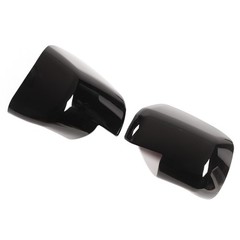 1 Pair Glossy Black Door Rear View Mirror Cover Cap Improve Appearance For HJRA