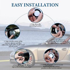 2 Pack Heart Blind Spot Mirrors, Heart Shaped Wide Angle Convex Rearview Side Mi