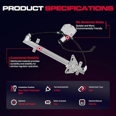 Rear Passenger Side Power Window Regulator with Motor (2 Rear Passenger (RH)