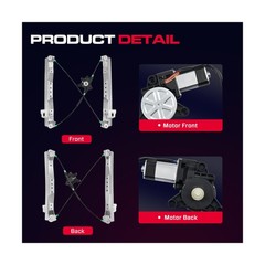 Front Passenger Side Power Window Regulator with Motor (6 Pins) Fit for 2008-…