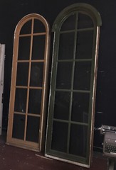 Arched Windows – Set Of 2, Windows- 8.75 Ft Tall By 31 1/4” Wide Each Salvage