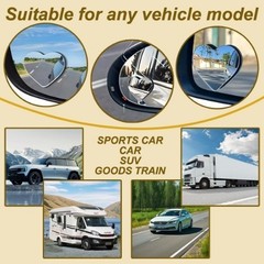 Heart-Shaped Frameless Blind Spot Mirrors for Cars, Universal Wide Size: Heart