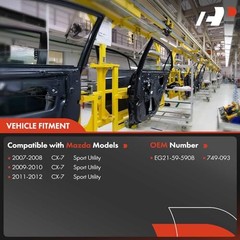Power Window Regulator Without Motor Compatible with Mazda Front Driver Side