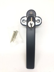 HOPPE Lockable Luxembourg Handle for Tilt & Turn Windows w/ Key, 099S/U26- BLACK