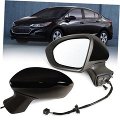 Left Driver side Mirror Fits 2016-2019 Chevy Cruze Left 3 Pins Black
