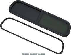 Aluminum Alloy RV Sliding Pull up Window 42W X 12H with DOT Certification, Black