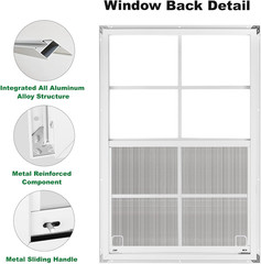 Shed Windows 2 Pack Sliding Tempered Glass Frame Chicken Coop Barn Building Tool