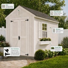 14×21 Shed Windows Flush Mount Sliding Windows with Tempered Glass & Screens
