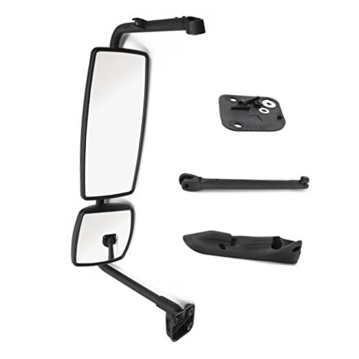 Door Mirror with Arm Black Fit for International 4300 4400 7400 7600 left side
