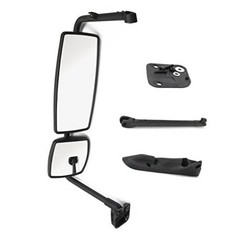 Door Mirror with Arm Black Fit for International 4300 4400 7400 7600 left side