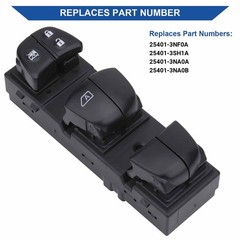 Obaee Power Window Switch Front Left Driver Side Compatible with Black