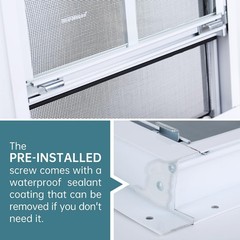 2 Pack 12″x18″ Flush Mount Shed Windows – Tempered Glass & Fiberglass Screen for