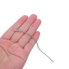 50Pcs Durable Iron Bead Chains for Jewelry Making DIY Crafts Light Grey