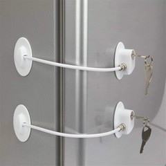 1 Set Child Safety Lock Refrigerator Lock for Fridge Cabinet Drawer 26cm Oval