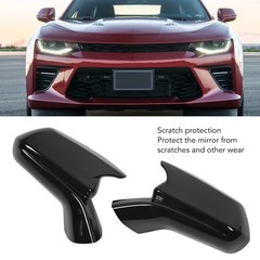 1 Pair Gloss Black Mirror Cover Cap Rear View Mirror Housing For Chevy Cama XLVB