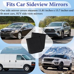 2Pcs Side Mirror Covers, Waterproof Car Side Mirror Protection for Snow, Ice, Bi