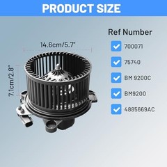 Front HVAC Heater Blower Motor – Compatible with Dodge Dakota 2001 2002 2003,