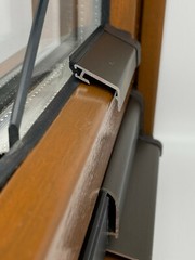 Casement Cover Profile with Seal | Weather Leg | Wooden Window Aluminium Protection Profile