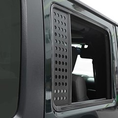 Rear Door Window for JK Unlimited 2007-2017 , Aluminum Alloy , 2 Pieces , 4