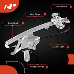 Power Window Regulator with Motor for Buick Lesabre 2000-2005 Front Right Passe