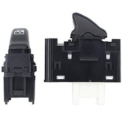 Set of 2 Front Left Driver and Right Passenger Side Door Window Switch Black